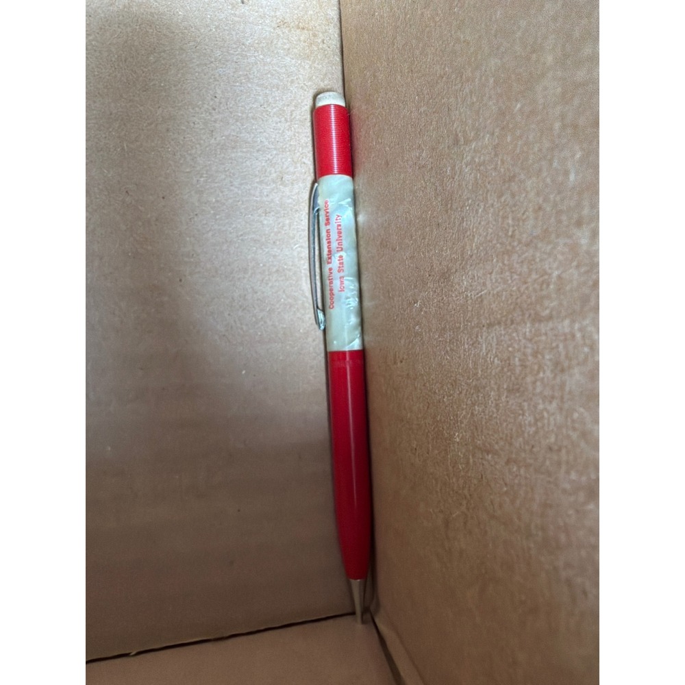 Vintage Iowa State University Cooperative Extension Mechanical Pencil Red